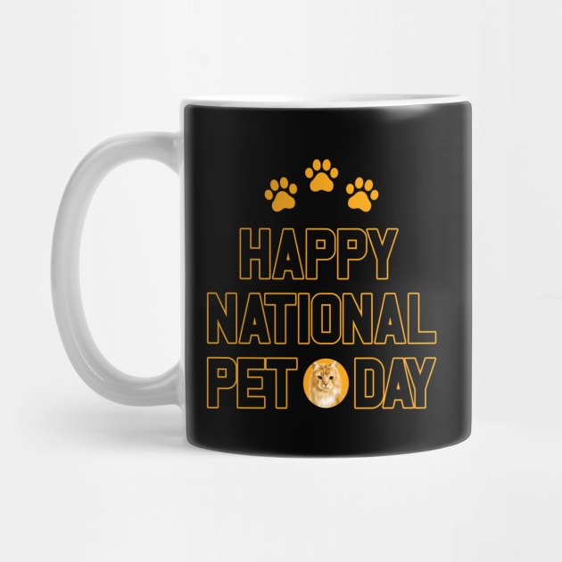 Happy National Pet Day by Den Vector